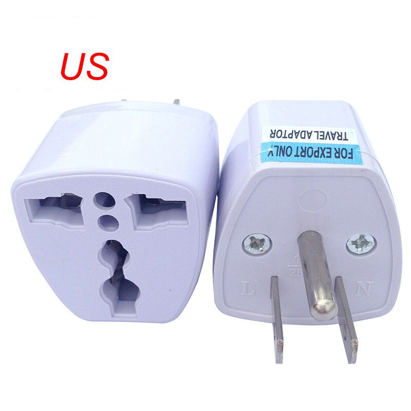 Enchufe de conversión estándar británico, adaptador estándar americano, adaptador estándar europeo: American Standard  white 