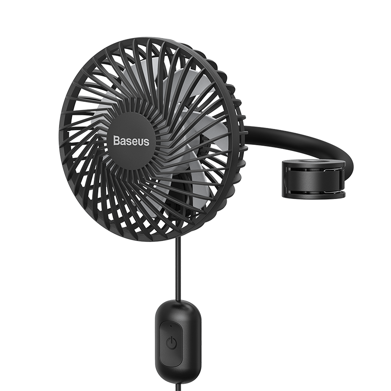 Baseus Portable Fan Car Air Cent Mount Cool Air Travel Cooler Cooling Mini Fans 360 Rotation Adjustable Angle Fans Outdoor Home: Seat Type