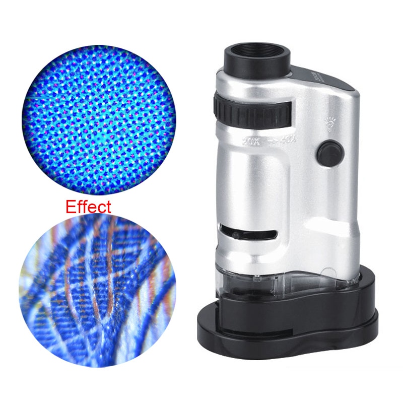 Mini 20x-40x Led Verlichte Digitale Microscoop Portable Multifunctionele Endoscoop Camera Vergrootglas Met Licht Voor Leren
