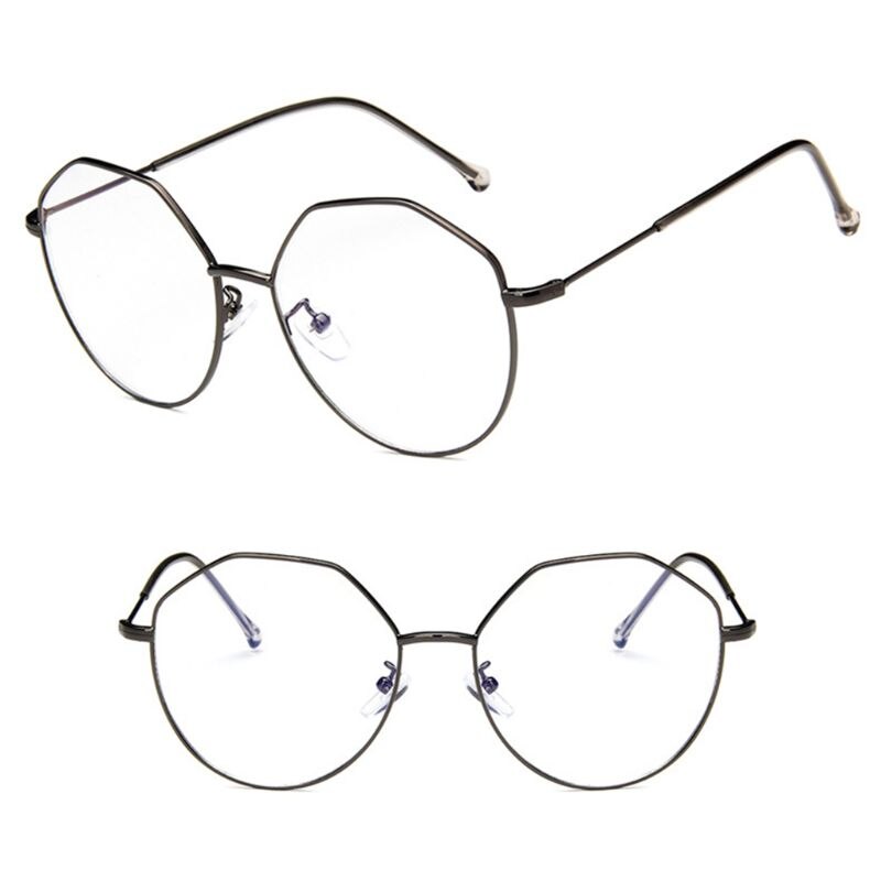 Style Optical Glasses Geometric Myopia Frame Clear Lens Spectacle Eyeglasses 2XPC