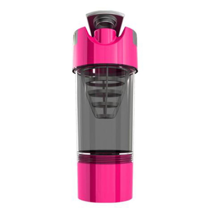 Protein Shaker whey protein powder for fitness gym shaker sports nutrition mixer bottle For Protein Powder water bottle: Pink
