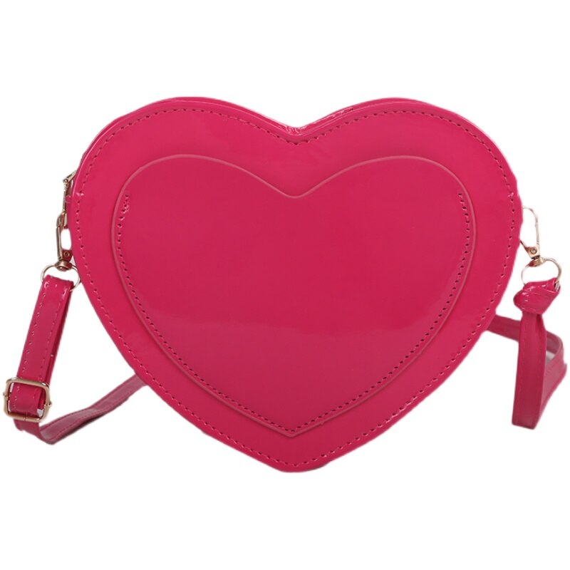 Bolso de hombro pequeño de de lujo para mujer, bandolera de piel sintética con forma de corazón, bolso de mano de noche