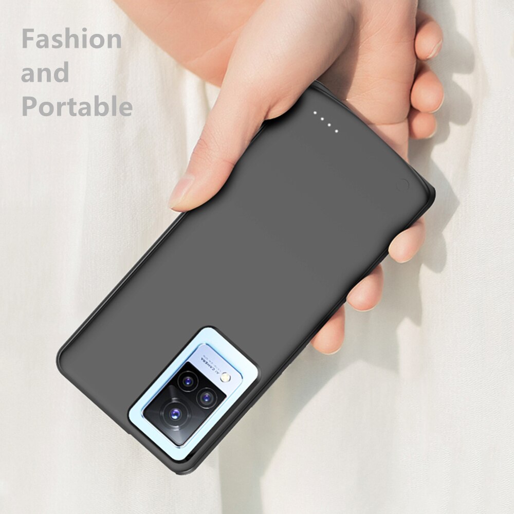 Siliconen Acculader Gevallen Voor Vivo S9e 5G Batterij Case 6800Mah Backup Powerbank Opladen Cover Voor Vivo S9 power Bank Case