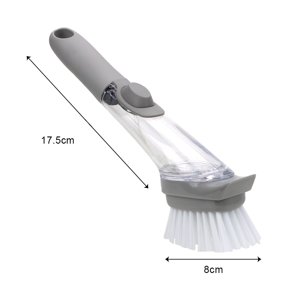 Washing Dish Brushes Automatic Liquid Cleaning Brush Scrubber With 3Pcs Non-Stick Oil Scouring Pad Sink Floor Cleaning Tools