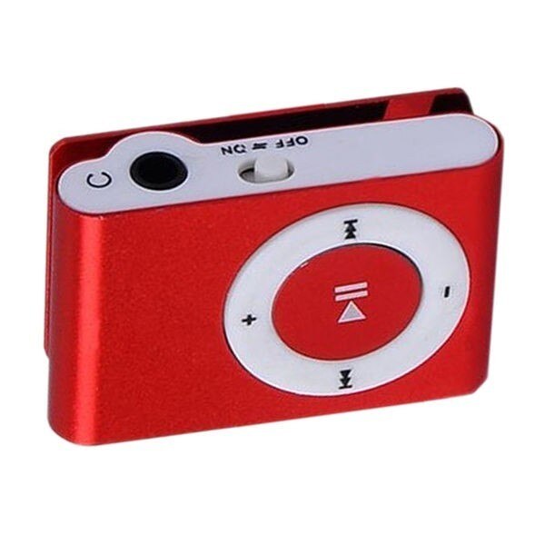 SeenDa Portable Mini Clip MP3 Muziekspeler USB MP3 Player Ondersteuning Micro TF Card Slot Snoep Kleuren Spiegel Sport MP3 speler: Red