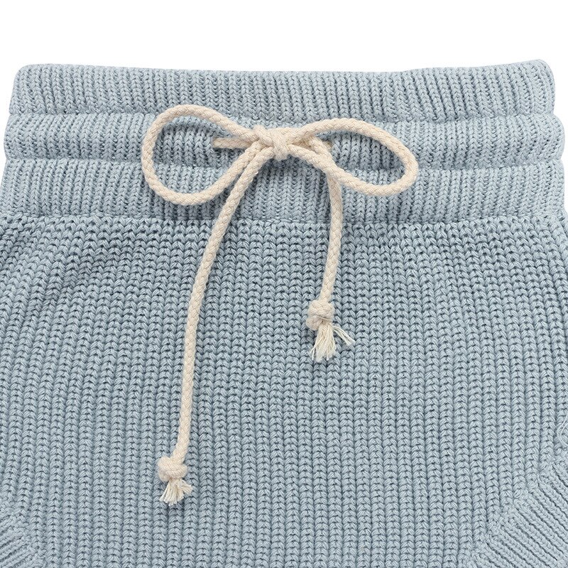 Otoño pantalones cortos de punto sólido para niños y niñas pantalones bombachos para Bebés Ropa de punto en 3 colores