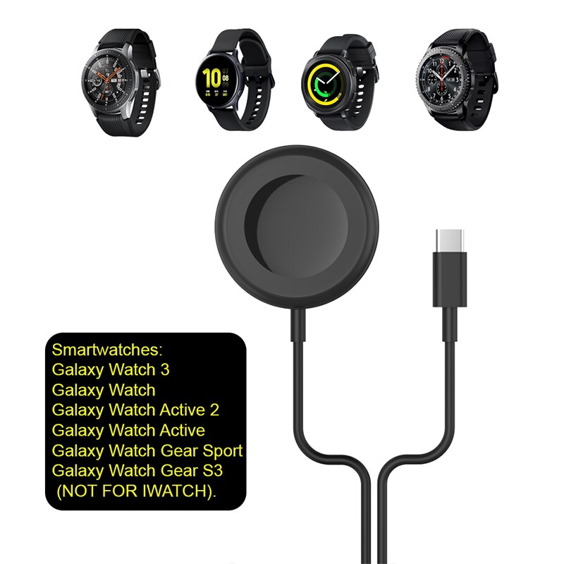 2 In1 Draadloze Oplader Voor Samsung Galaxy Actieve 1 2 Galaxy Horloge 3 Gear S3 Gear Sport Magnetische Draadloze Horloge lader