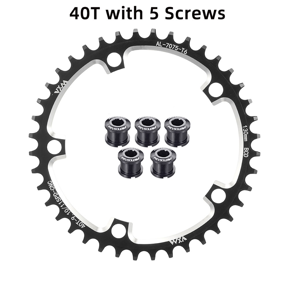 Piñón ancho estrecho para bicicleta de carretera 130BCD redondo 38T 40T 42T 44T 46T 48T 50T 52T 54 56T 58T 60 para palancas Shimano 5700 130