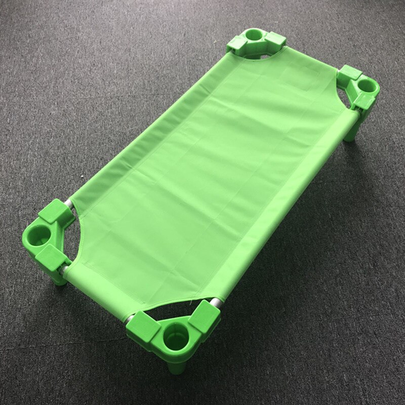 ALWAYSME Aluminum Alloy Frame Baby Kids Children Bed Crib Streamline Toddler Cot Daycare Sleeping Cot for Kids Kindergarten Bed: Green Aluminum Alloy