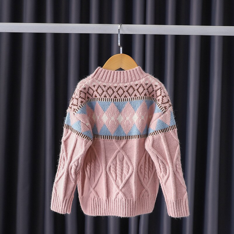 Pull tricoté pour enfant, vêtement pour fille, hiver , Ins