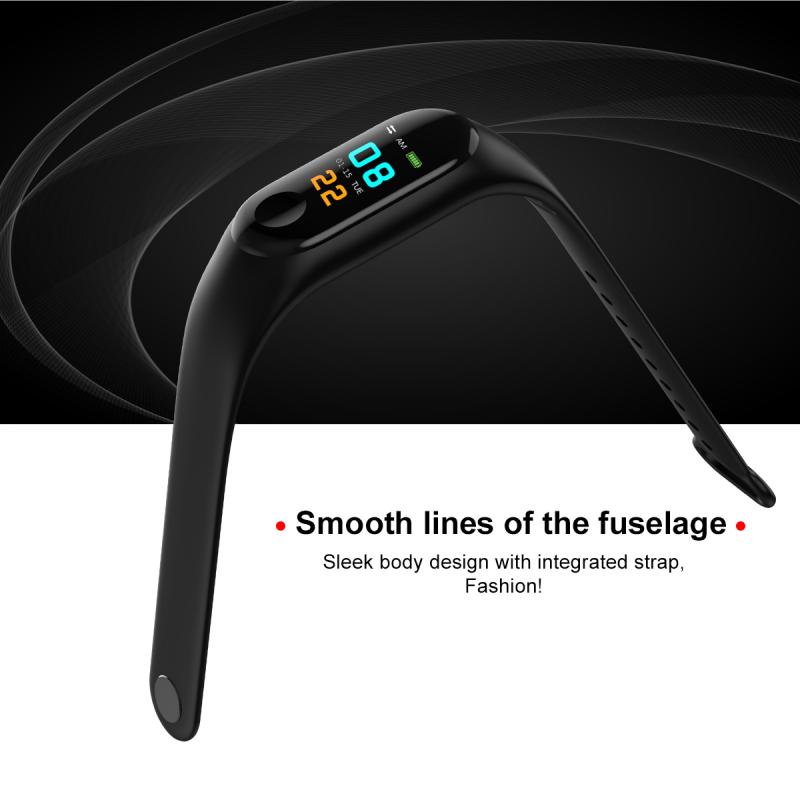 Reloj inteligente M3 para Xiaomi 3, pulsera deportiva con control de la presión sanguínea y del ritmo cardíaco