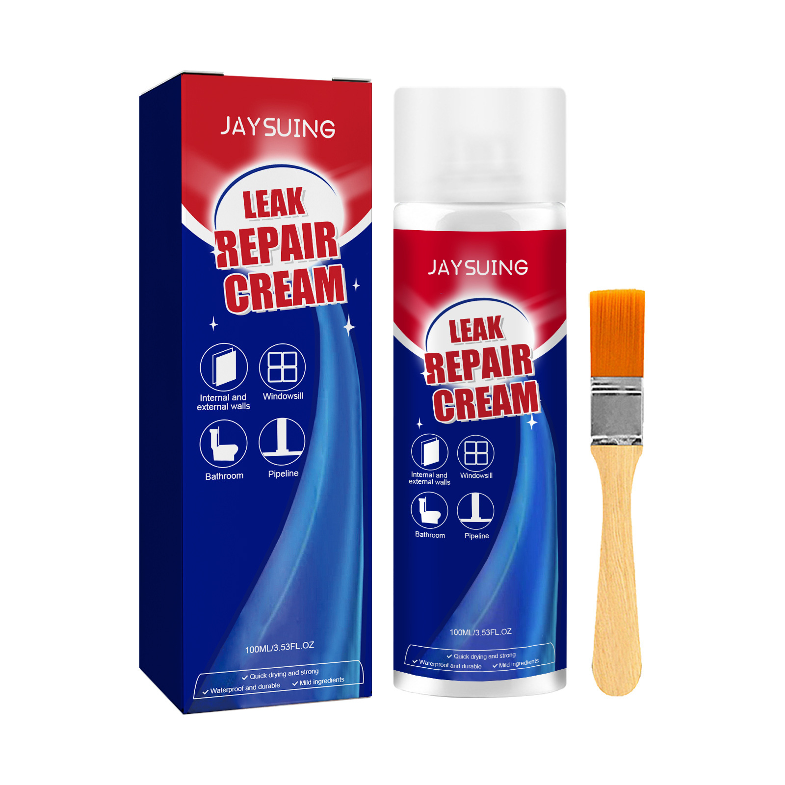 Lekreparatielijm Waterdichte coating Afdichtmiddel Vochtbestendig Lekmateriaal Repareren Gebroken lijm Toilet Anti-leklijm: Beige
