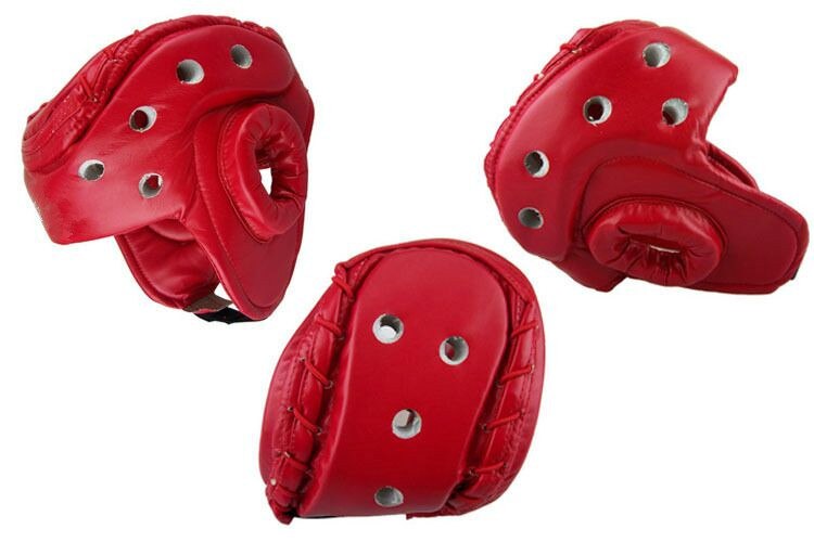 Casque De Protection Kickboxing/taekwondo Avec Visière - Réglable, Rouge XL, Polycarbonate Et Mousse NBR