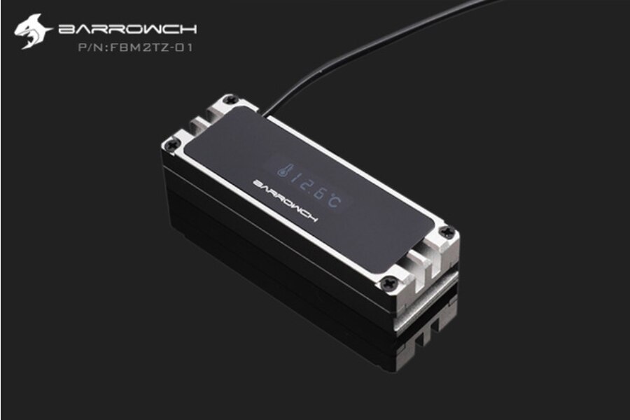 Barrowch – disque dur M.2 à affichage numérique, Kit de refroidissement, pour Type M2 SSD, spécification FBM2TZ-01, 2280/22110: silver