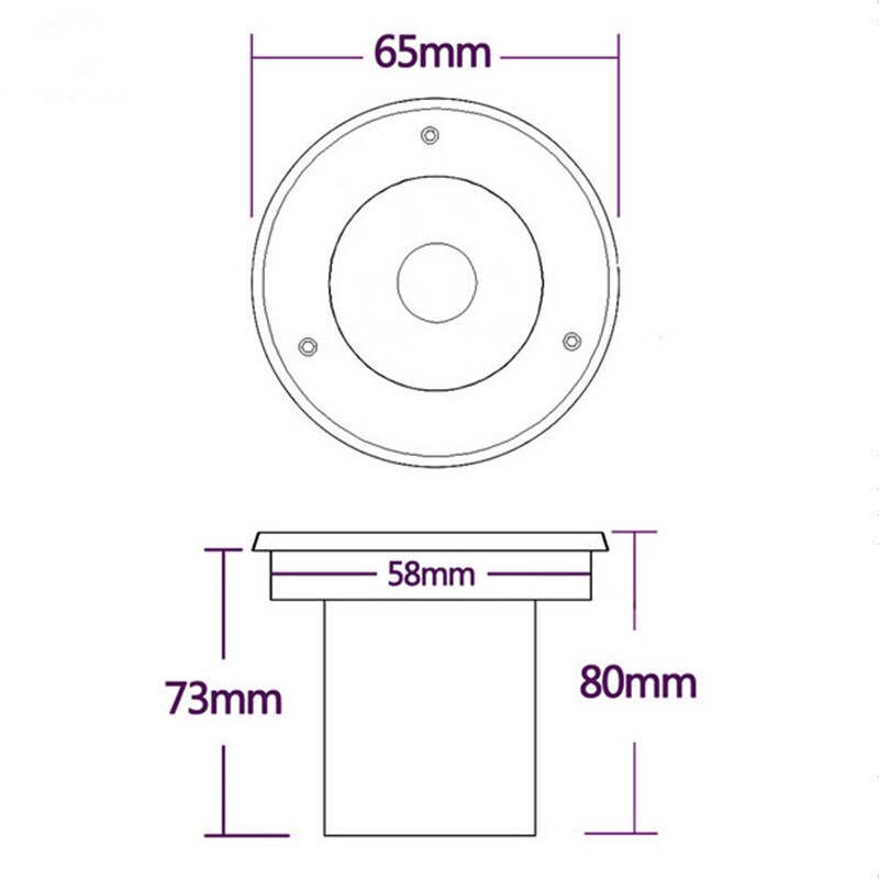 3 W CE RoHS 85-265 V/DC12V Verzonken Verlichting IP68 Outdoor Lamp LED Spot Floor Yard LED Ondergrondse licht Lamp