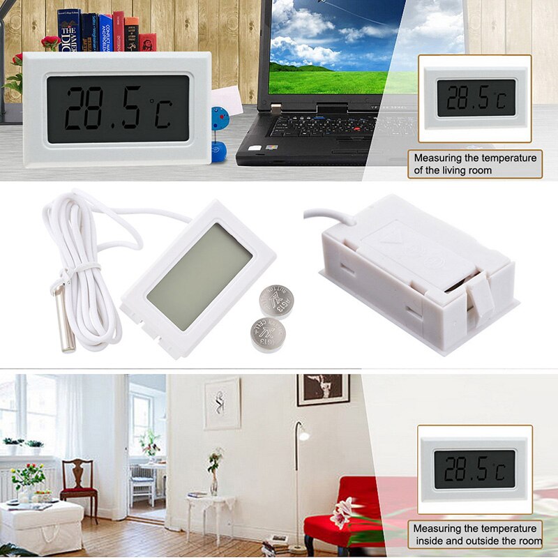 Mini LCD Digital Thermometer Hygrometer Gauge Tester Probe Incubator Aquarium Temperature Humidity Meter Sensor Detector