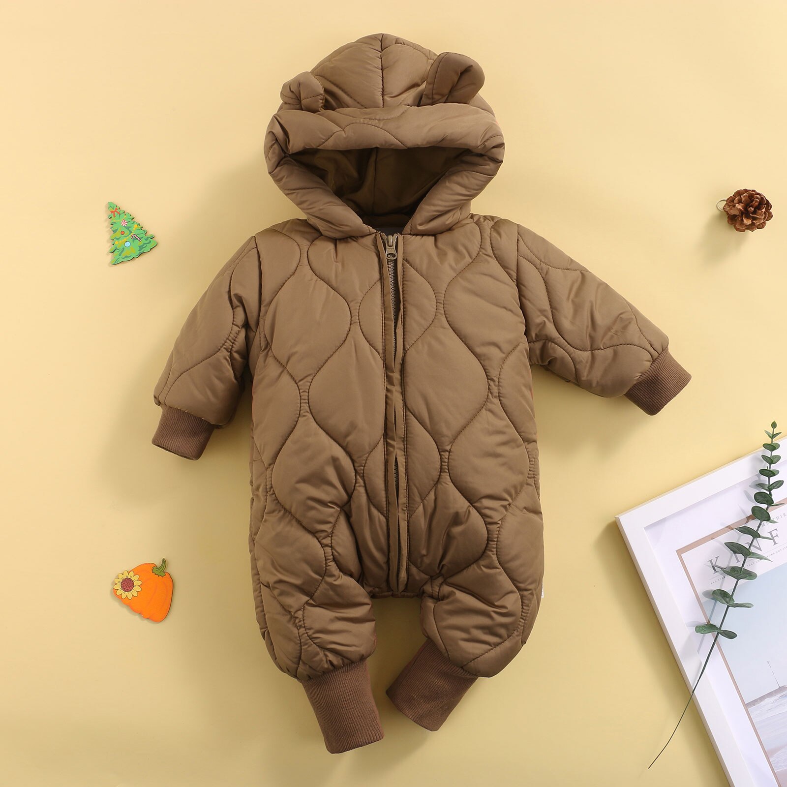 2021 grosso quente infantil macacão de bebê com capuz dentro do velo menino menina inverno outono macacão crianças outerwear crianças snowsuit