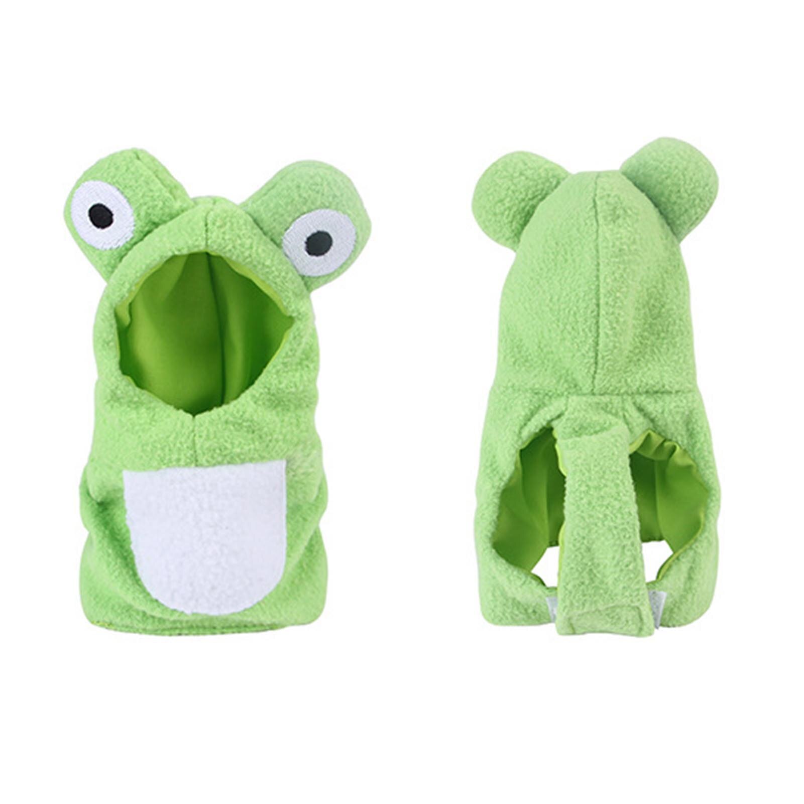 Bird's Hooded Winter Clothes Warm Hooded Coat Suit Frog Shape Cute Pet Parrot Outfit Winter Coat Warm Cozy Hooded Bird Clothes: S