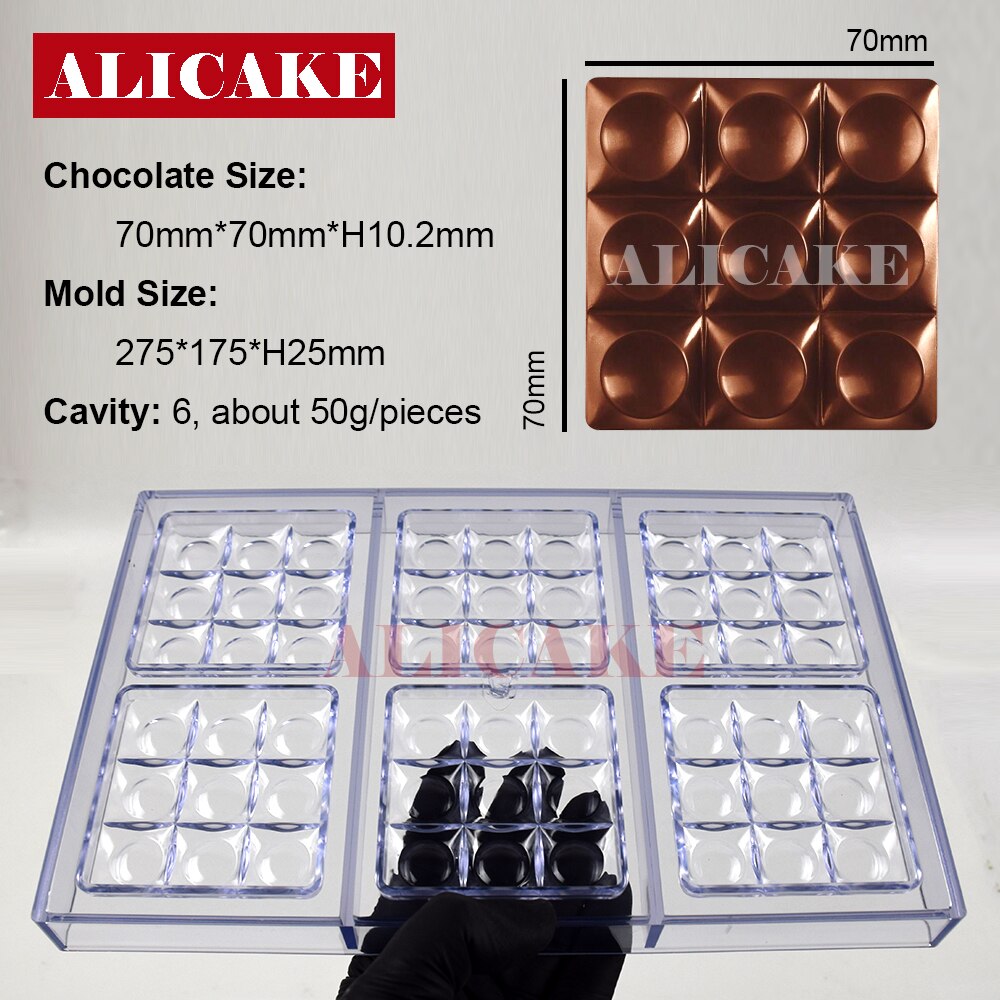 3D Polycarbonate Chocolate Molds for Chocolates Bar Mold Baking Pastry Confectionery Tools Cake Candy Bonbon Moulds Form Tray: New Bar-14
