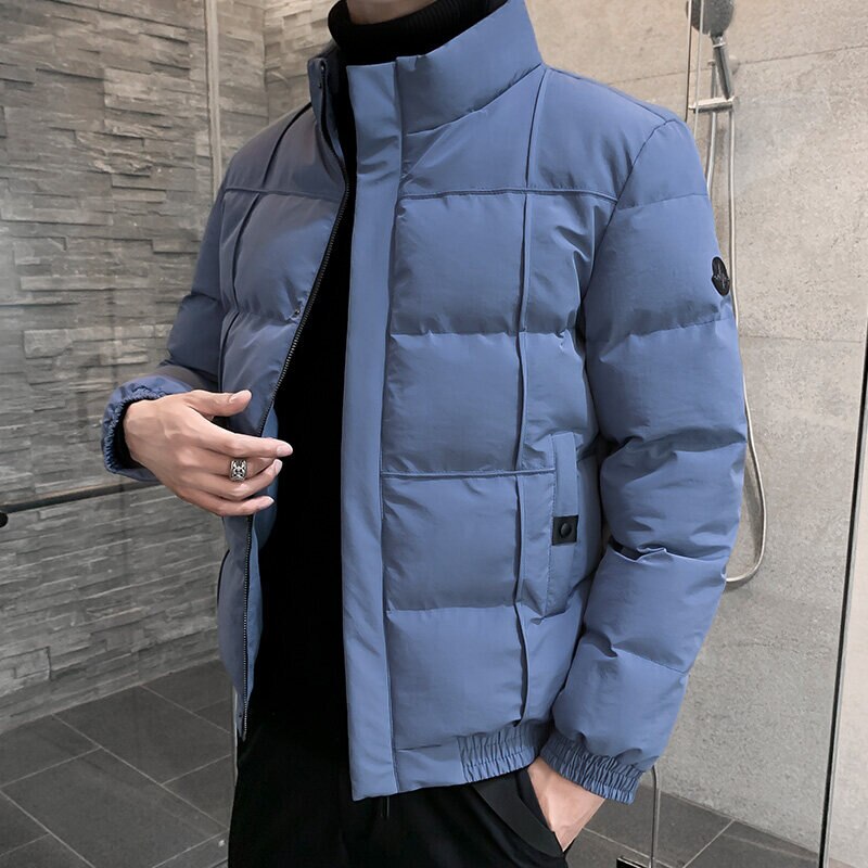 HAWAIFISH acolchada-Chaqueta de algodón para hombre, Parka de estilo coreano, ropa de para invierno, novedad de 2022