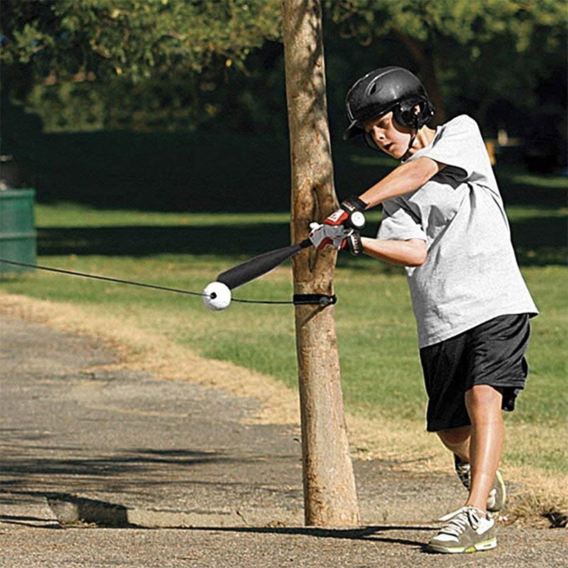 Bærbar baseball træner swing træner swing dynamik baseball & softball træner børn voksne sports træningsprogram sæt