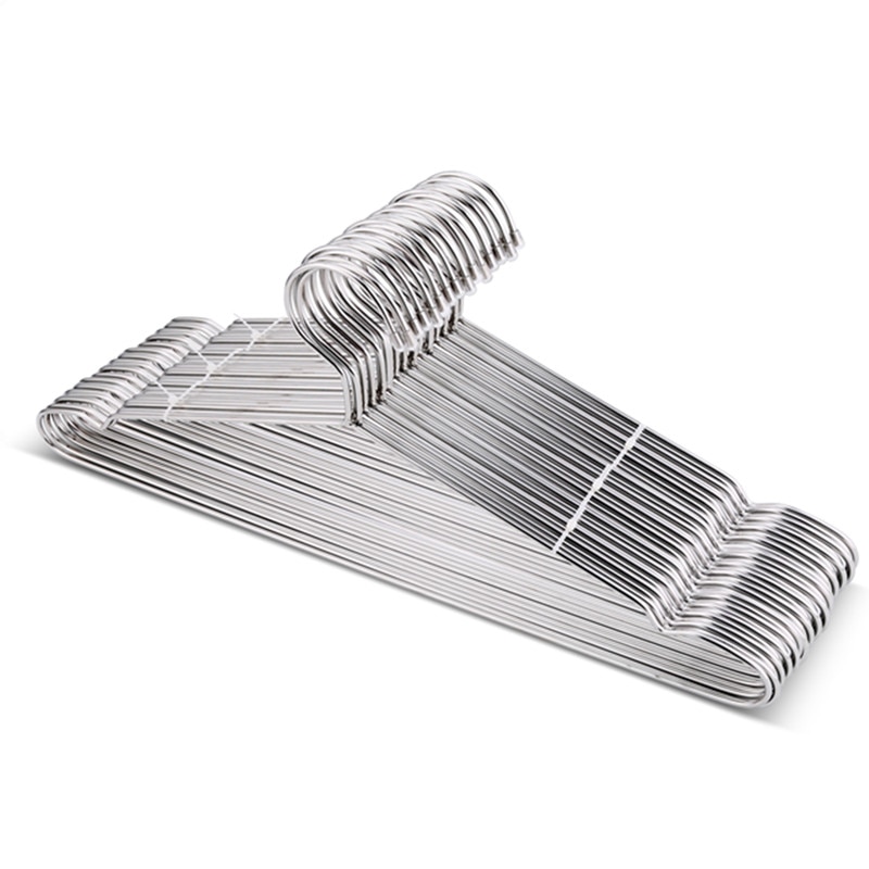 10/20 stücke 42CM Metall KleiderbüGel mit Mutter/Anti-rost Edelstahl KleiderbüGel