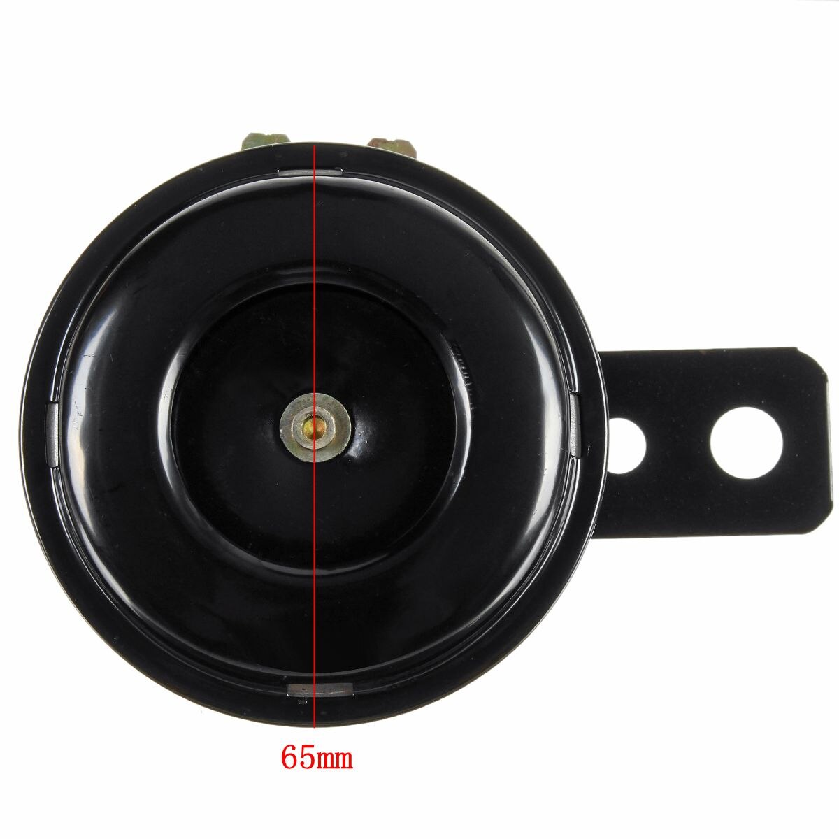Wasserdichte Elektrische Horn Fahrrad Rolle Laut Glocke Trompete 12V Schwarz Lautsprecher Universal- Motorrad Runde Laut Horn 105dB