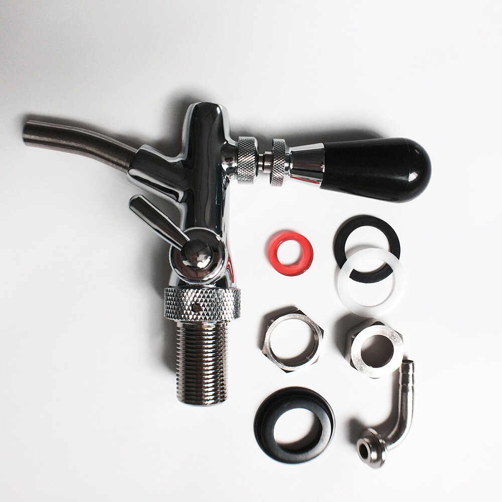 Grifo de cerveza ajustable Upors para Barril de acero inoxidable G5/8, grifo de cerveza de barril casero con mango, accesorios de grifo de Control de flujo
