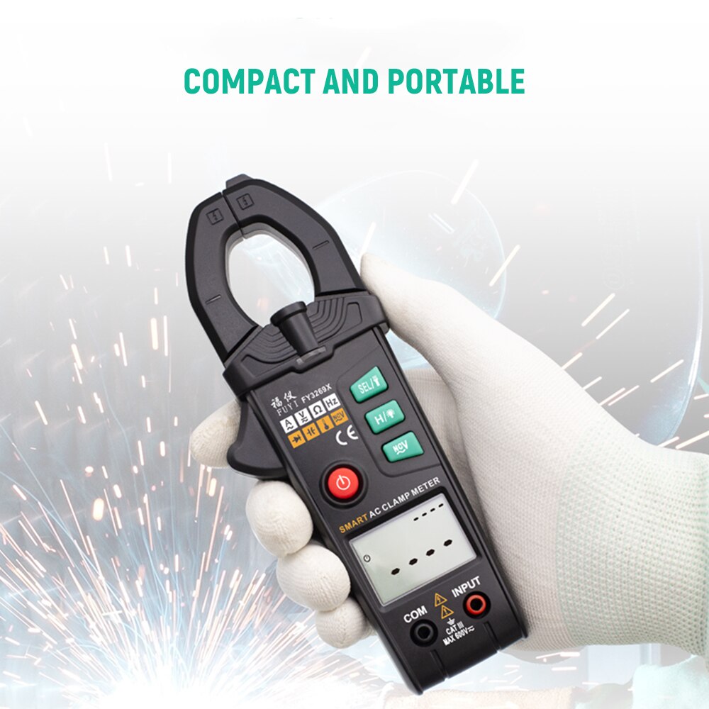 Clamp Meter Multimeter 10000 Counts Digital AC Current Clamp Meter Automatic Range Dual Parameter Display Voltage Meter