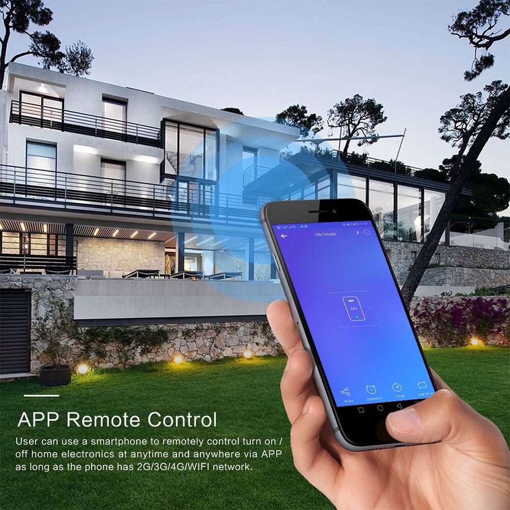 US Stanard Touch Switch Crystal Glass Panel 3 Gang 3 Way Light Wall WiFi Switch Compatible With Alexa Google Assistant IFTTT