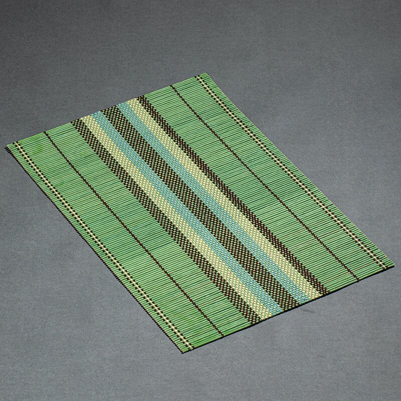 Bamboo Placemat Coaster Northern Europe Anti-scalding Waterproof pad Table Mat Decoration Tea Accessories Household Kitchen Mat: Green