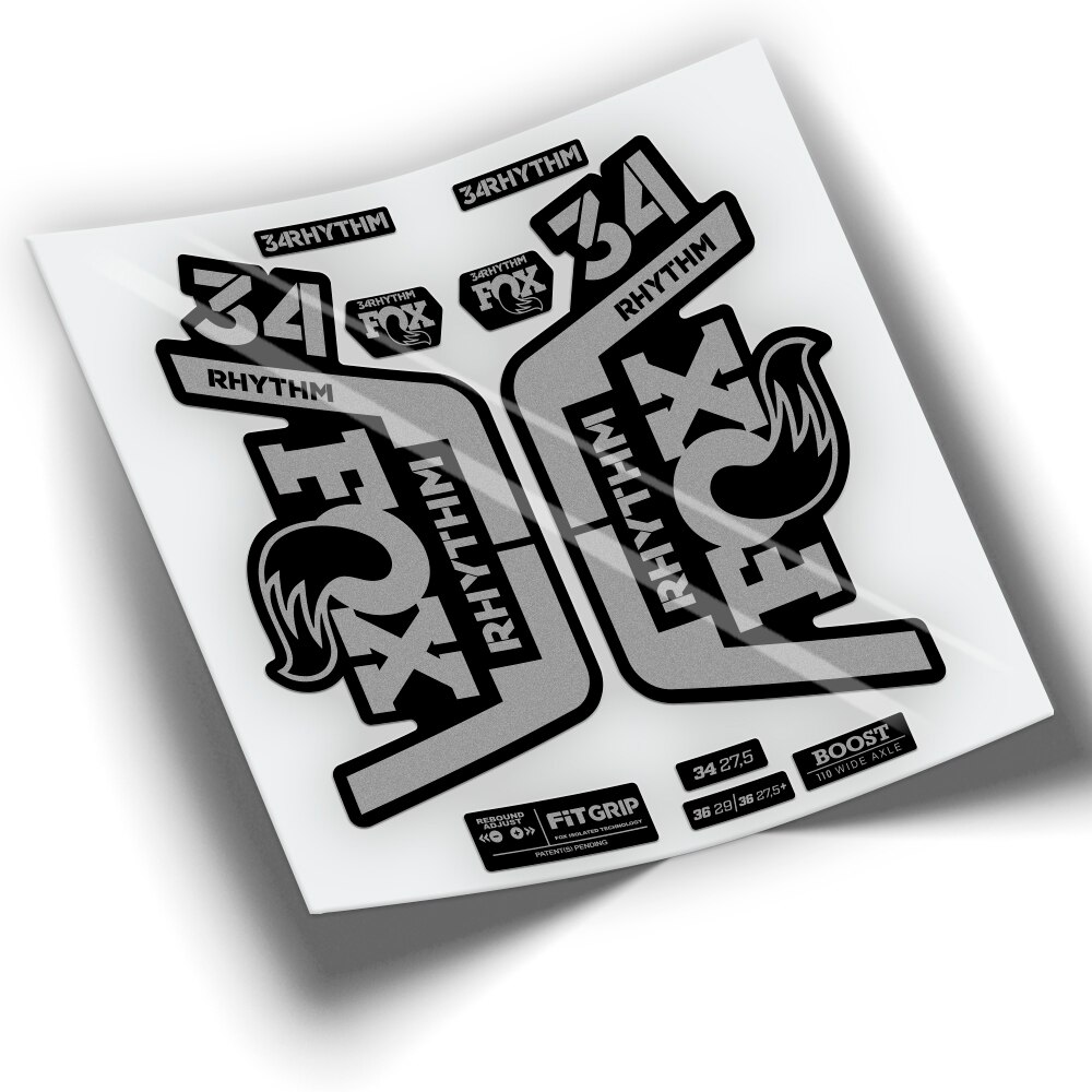 Pegatinas horquilla FOX 34 RHYTHM SERIES WP213: PLATA
