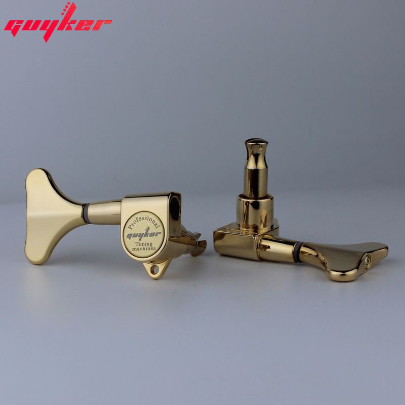 GUYKER Headstock Sealed Bass Tuners Machine Heads Gold