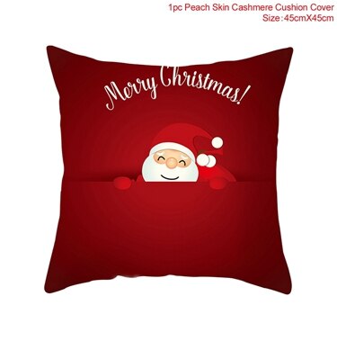 Kuddfodral för julhem 45*45cm örngott soffkuddar kuddfodral bomull kuddfodral juldekorationer för hemmet: Kuddfodral 18