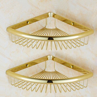 Bathroom Accessories Set Brass Gold Towel Rack Toilet Brush Holder Corner Shelf Paper Holder Soap Dish Hooks Bath Hardware Sets: corner shelf