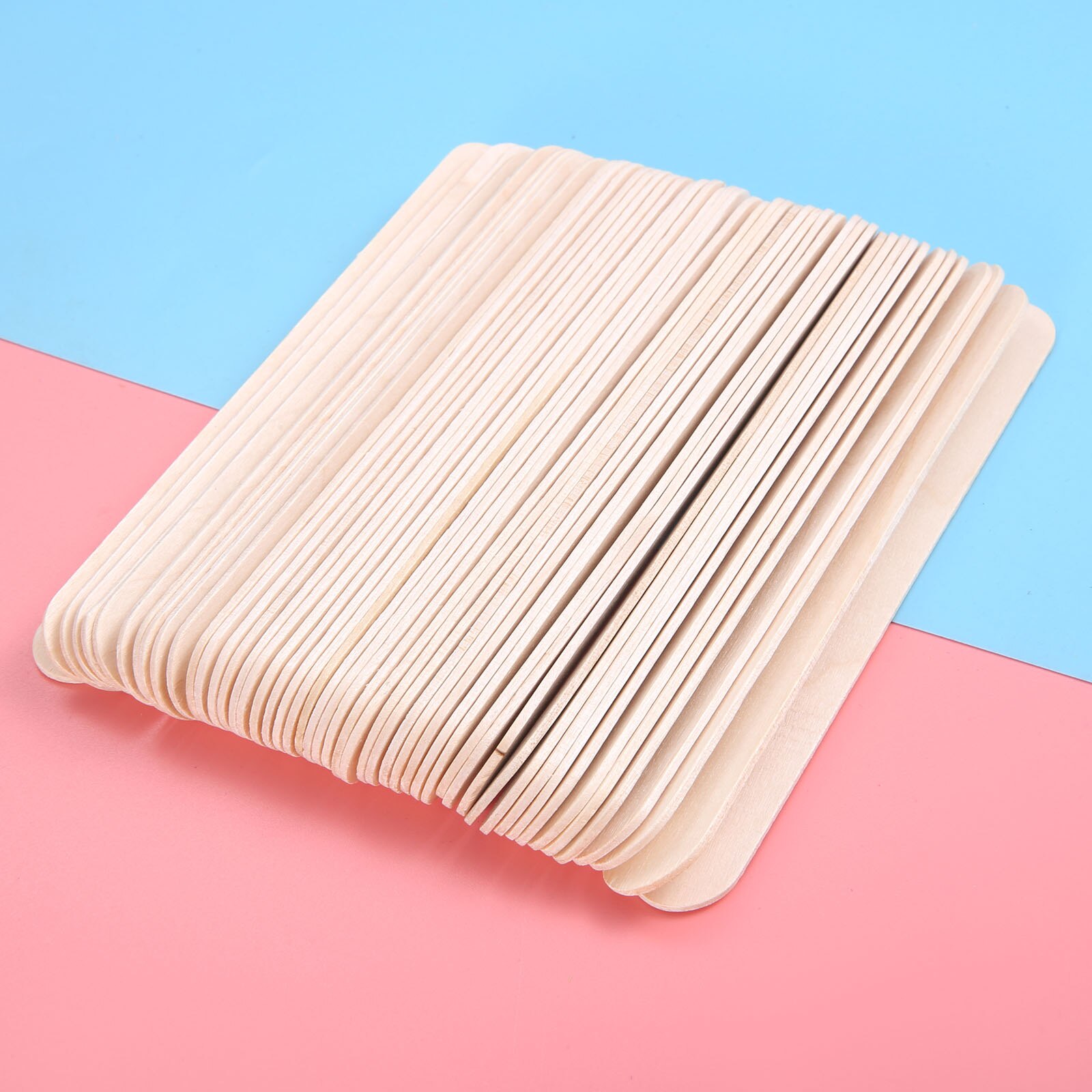 50 stuks /10 stuks houten stokjes natuurlijke/veelkleurige staven ijsstokjes diy knutselen handgemaakt educatief speelgoed 150mm-200mm: 150 x 18mm natuurlijk