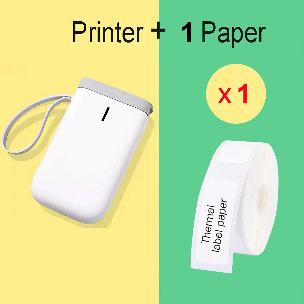 Wireless Label Printer Portable Pocket D11 Label Printer Bluetooth Thermal Label Printer Fast Printing Home Use Office Printer: D11 WHITE