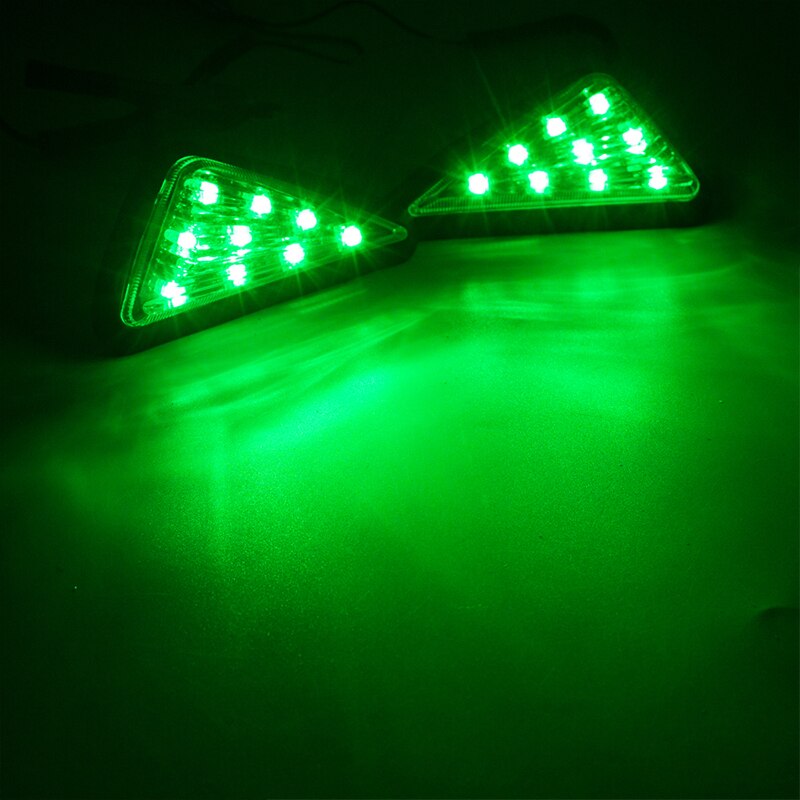 2PCS Motorcycle Turning signals Light intermitentes moto Waterproof Easy installation Turn Signals Blinker clignotant moto led: green