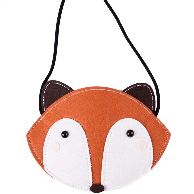 Nette Baby Mädchen Jungen freundlicher Karikatur Kleine Fuchs Schulter Kette Taschen Kleinkind freundlicher Bote Umhängetasche Handtasche Tasche Reise Veranstalter Tasche: Orange