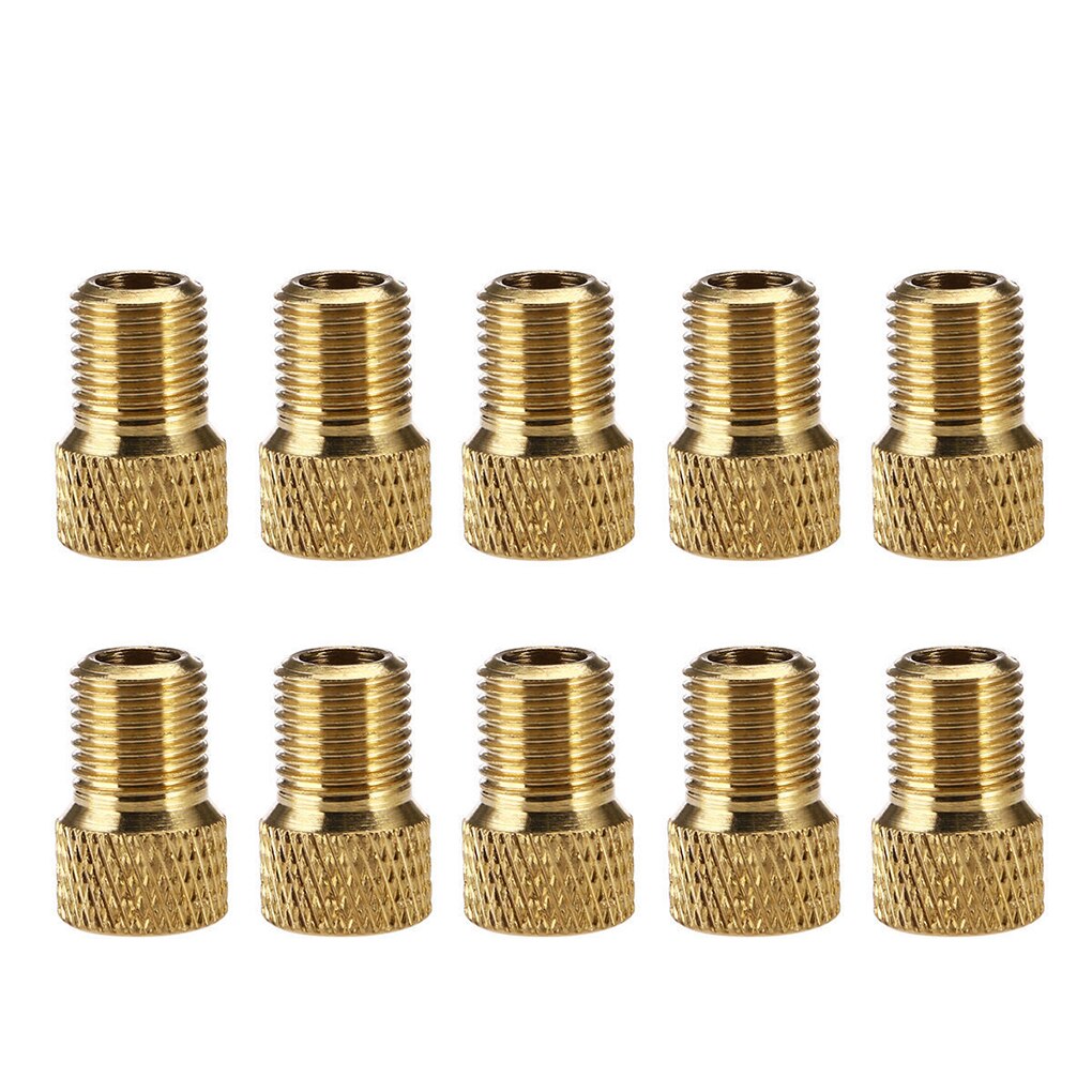 1/2/4/10PCS adattatore per valvola pompa converti Presta in Schrader adattatore per valvola in rame ruote ugello per Gas strumento per tubi accessori per biciclette: 10PCS Valve Adapter