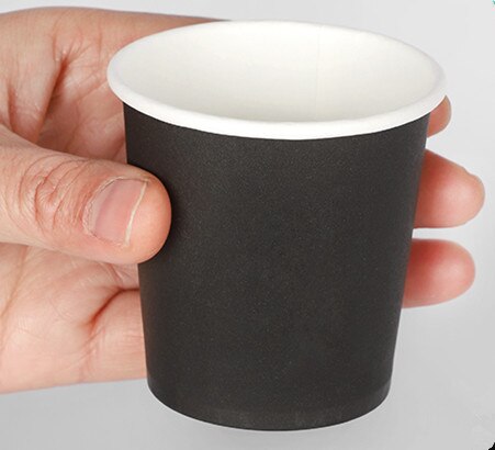 100pcs 100ml small disposable coffee cup 4oz wine milk tea yogurt fruit juice drink mini taste cup dessert paper cups with lid: cup8