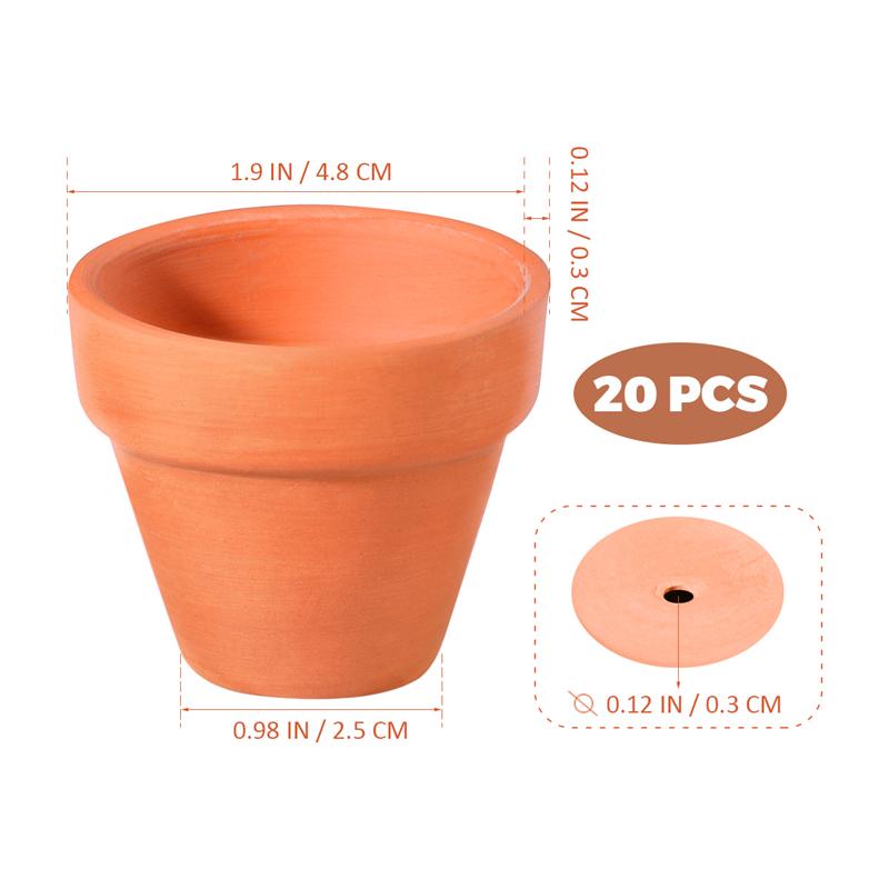 Maceta pequeña de terracota para 20 piezas, cerámica, Cactus, macetas suculentas para guardería, ideal para plantas y manualidades