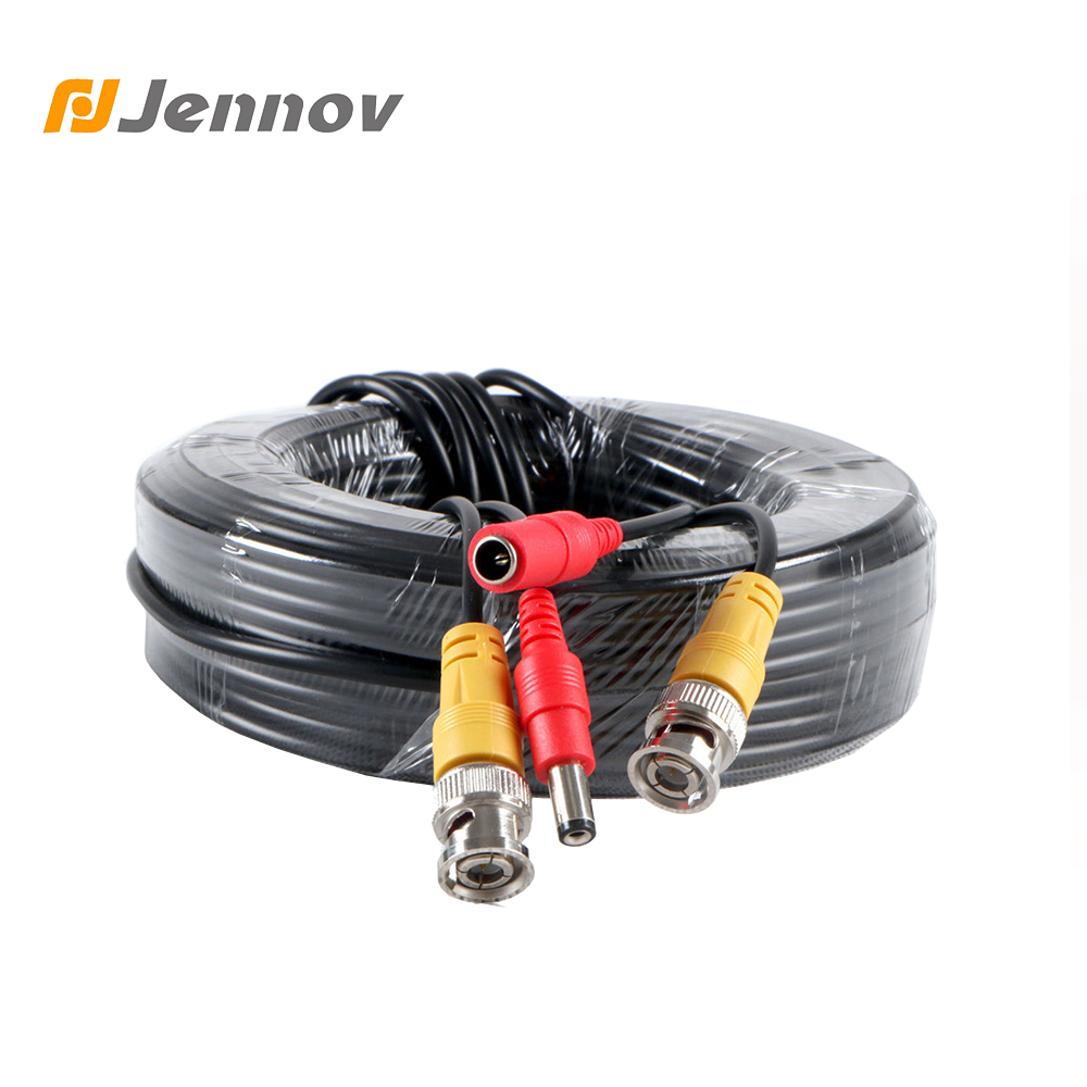 Jennov 30M Meter BNC Video En Adapter Power 12V DC Geïntegreerde Kabel voor Analoge 5m 10m 18 .. 3m 20m CCTV DVR Camera System Kit