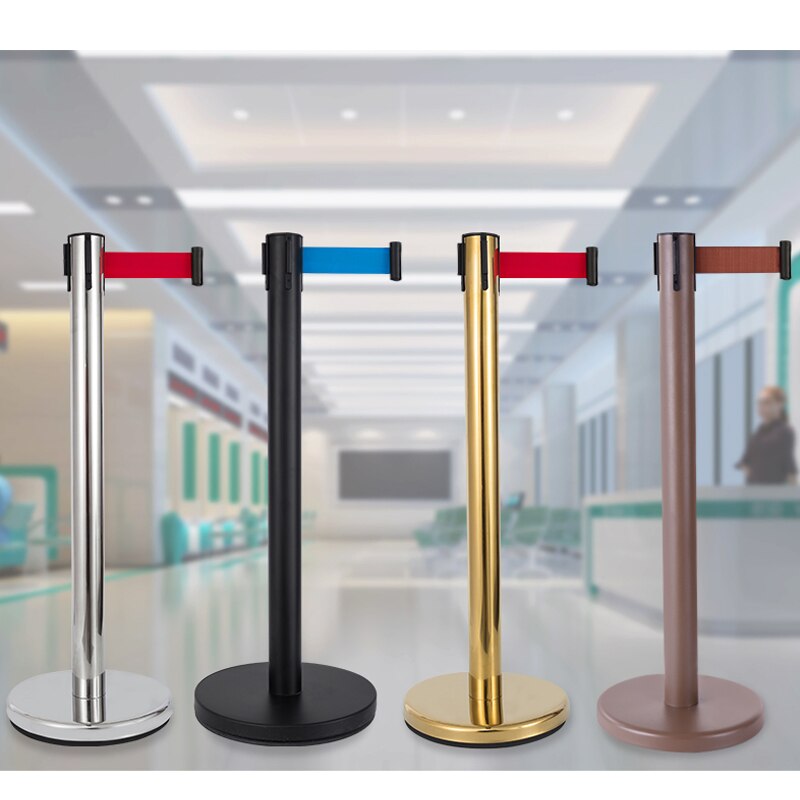 2m 3m 5m Retractable Belt Barrier Stainless Steel Crowd Control Stanchion Length and color optional