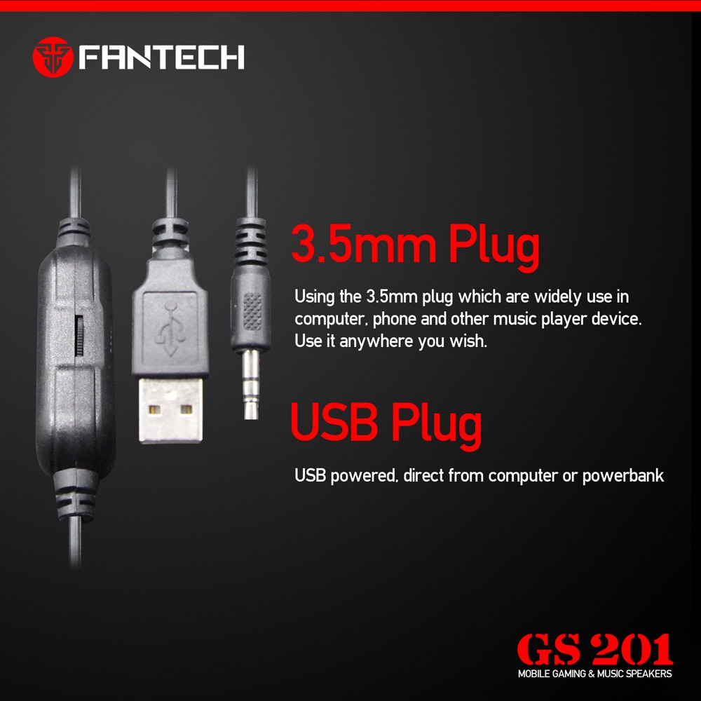 Fantech  gs201 subwoofer multimedia luidspreker usb-kabel mini draagbare combinatie luidspreker voor laptop desktop computer