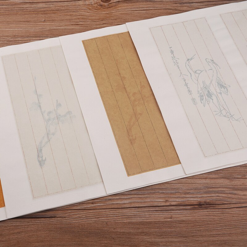 Chinese Hard Calligraphy Retro Letterhead Letterhead Chinese Small Regular Script Brush Calligraphy 40sheets/lot Xuan Paper