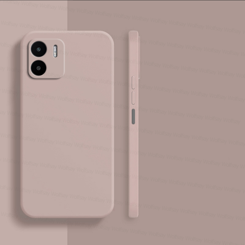For Xiaomi Redmi A2 Case Xiaomi Redmi A1 A2 Plus Cover Luxury Shockproof TPU Liquid Silicone Phone Back Cover Xiaomi Redmi A2: aluminum / Pink