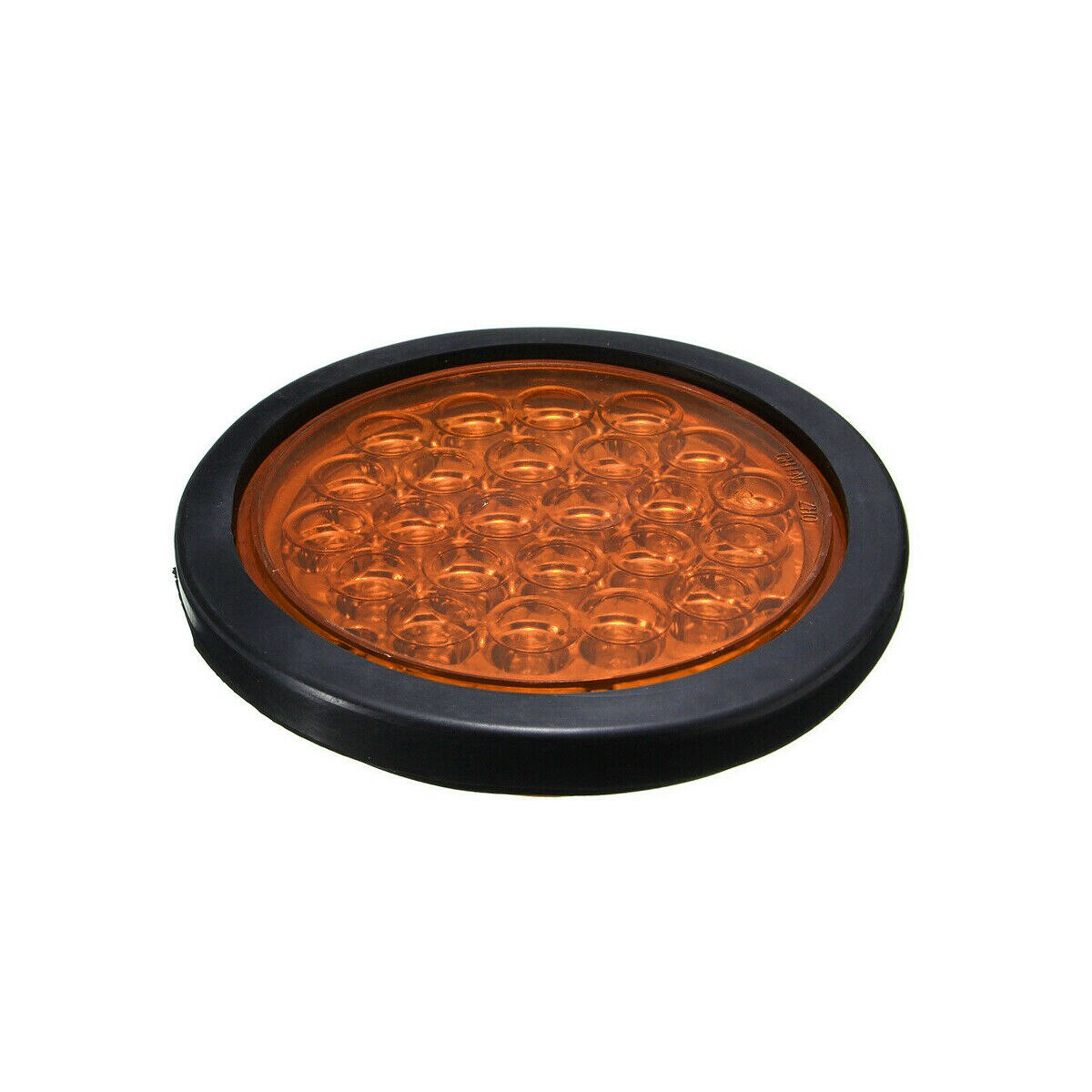 2pcs Super Bright 12V 12W 24LED Amber 4Inch Round Stop Tail Turn Signal Light Truck Tractor Trailer Watertight Sealed Decoration