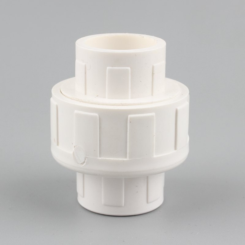 20 25 32 40 50Mm Union Connector PVC Plastic Water Supply Pipe Fittings Garden Irrigation Joint Fish Tank Accessories: 40mm / White