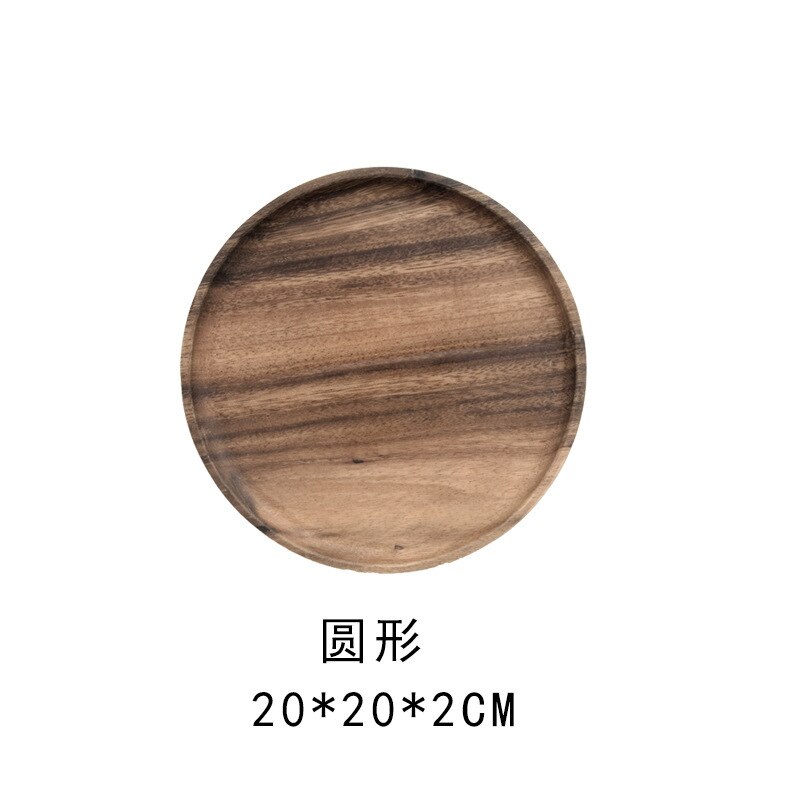 Whole Wood lovesickness Wood Irregular Oval Solid Wood Pan Plate Fruit Dishes Saucer Tea Tray Dessert Dinner Plate Tableware Set: 20cm20cm